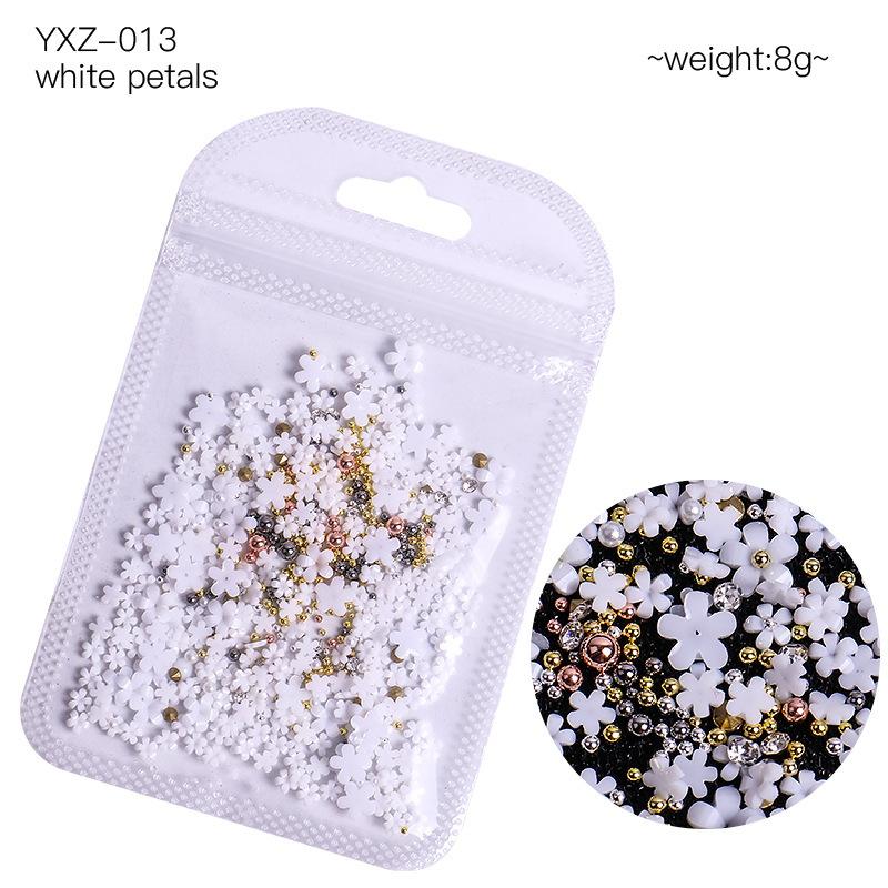 Bijuterii Nail Art Tridimensională Floare cu Cinci Petale Rășină Floare Mică Vârf de Deget Decorare Nail Art Mixt