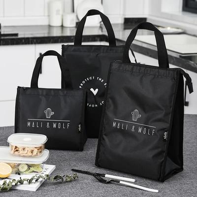 Saco de almoço isolado estilo contratado durável bento bolsa térmica isolada lancheira sacola refrigerador recipiente de almoço