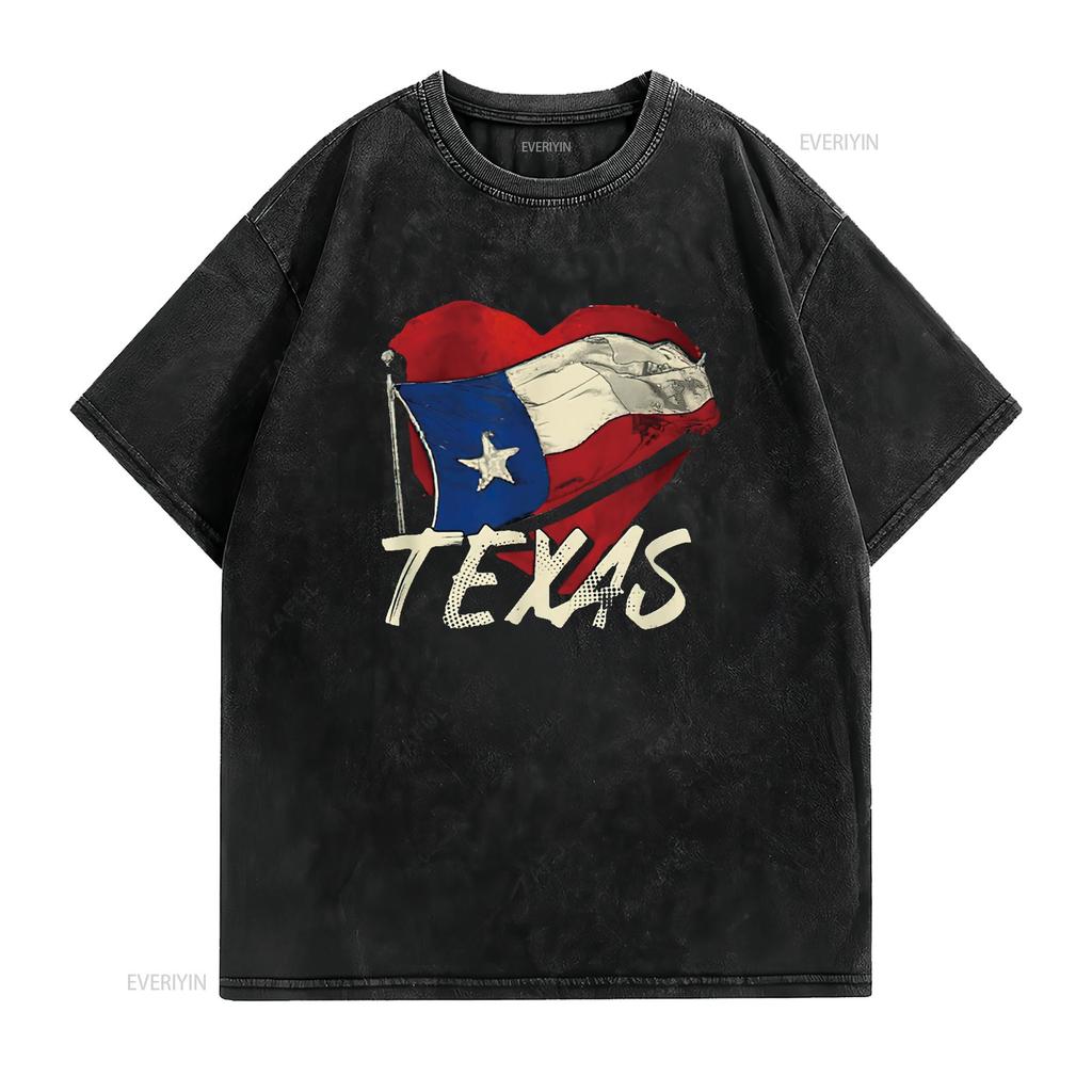 Womens Us State Texan Texas Flag Proud Usa Patriotic American T Shirt Black Medium Vintage Washed Soft Top For Everyday Wear