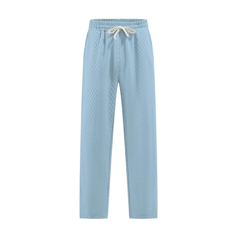 

2026 New Style European Loose-Fitting New Style Casual Straight Knitted Ribbed Outdoor Date and Sport Pants European Size XXXL