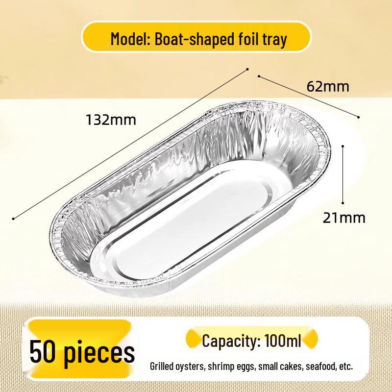 

ZISIZ Thickened Aluminum Foil Containers 50-Pack