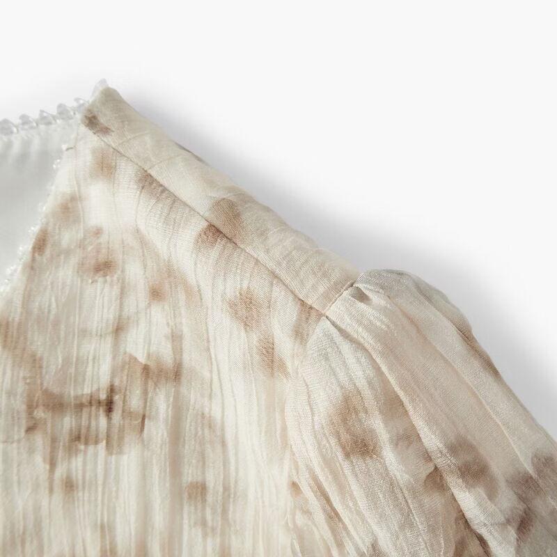 EICHITOO Summer Tie-Dye Print Short Sleeve Dress