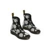 Dr. Martens 1460 Leather Glossy Printed Short Mid-Calf Boots Women Boots Black 26876009