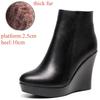 8cm 10cm Small Size 33-41 Comfortable Fall Winter Genuine Leather Boots Platform Wedges Shoes 2025 High Heels Ankle Botas Office