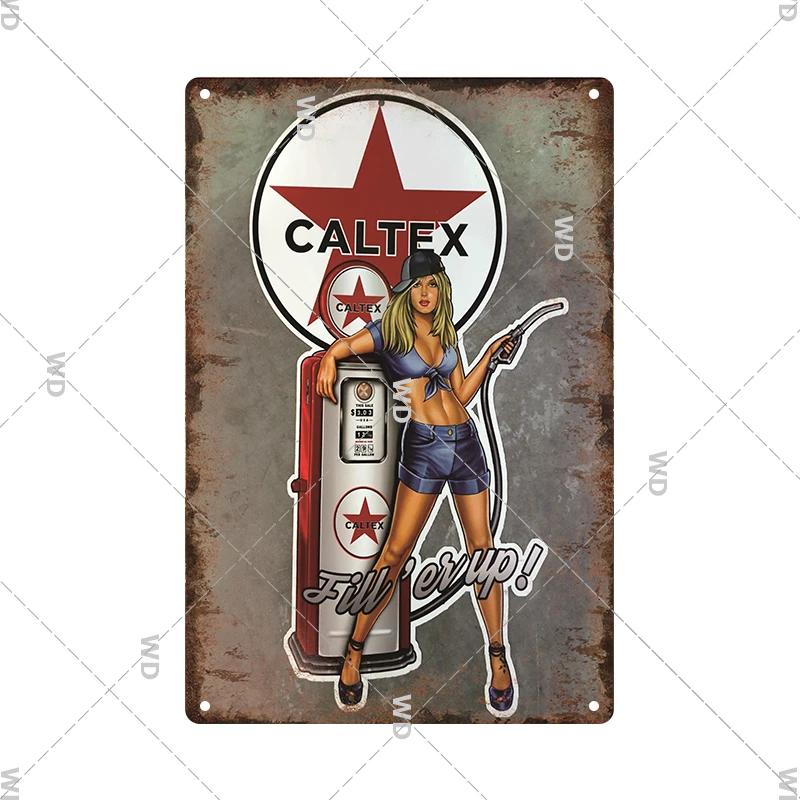 Retro Pin Up Girl Amerikanischer Stil Blechschild Metall Vintage Plakette Wandschilder Metallposter Platte Garage Schlafzimmer Man Cave Geschenk Dekor