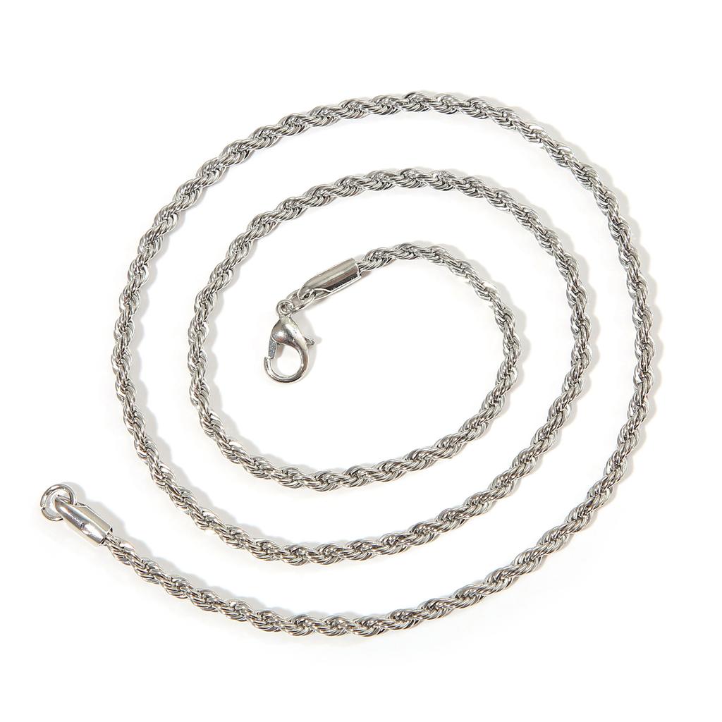 Cross Pendant Necklace For Men Boys Golden Plated  Color Simple Twisted Chain Fashionable Jewelry Beach Party Gift