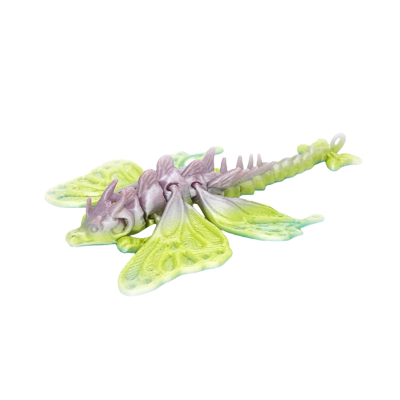 

Игрушка-бабочка-дракон, напечатанная на 3D-принтере, с подвижными суставами, украшение в виде игрушки-бабочки-дракона, снятие стресса, подвижный скелет-бабочка-дракона One Size