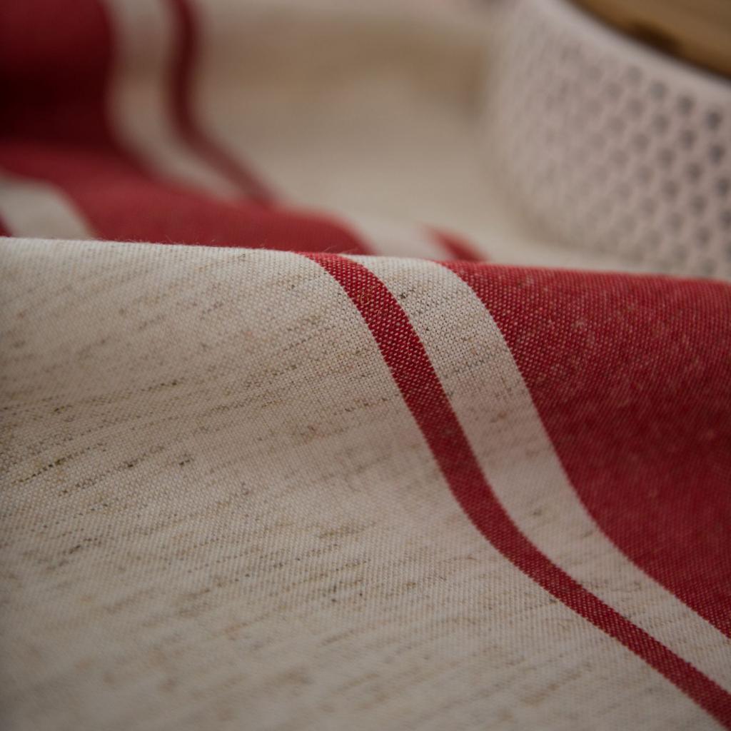 Tablecloth Yarn Cotton and Linen Striped Table Cloth Coffee Table Cloth Rectangle Table Mat