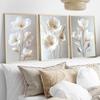 Nordic Beige Peony Flowers Canvas Painting Modern Floral Botanical Posters Aesthetic Wall Art Home Decoration
