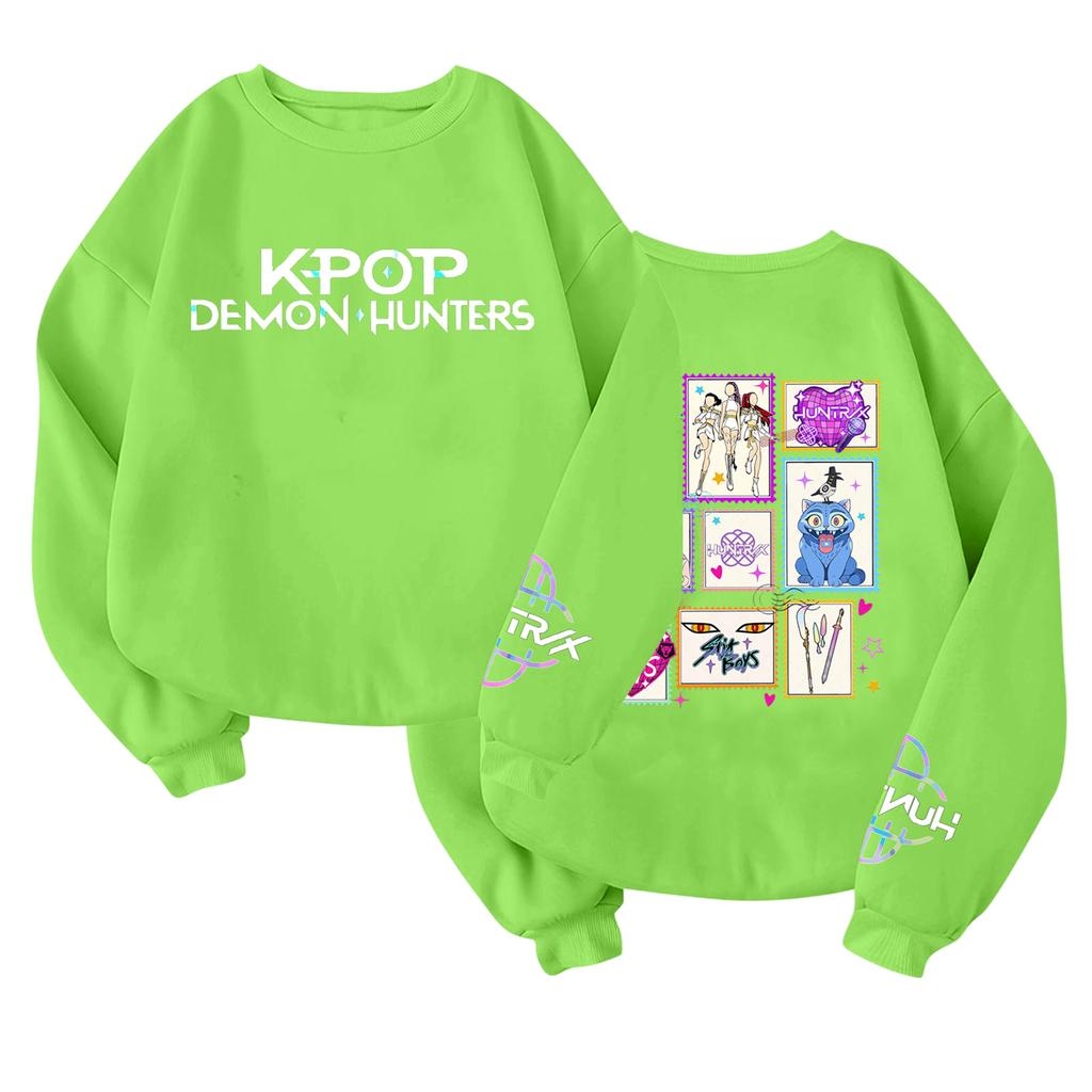 Children's Fashionable Lightweight Long-sleeved Round Neck Pullover With Pockets Printed Pullover