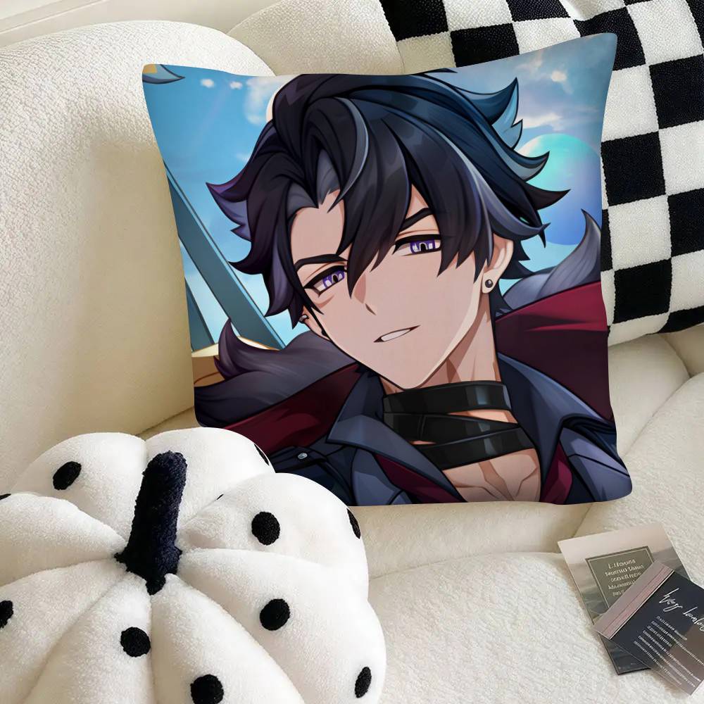 Kawaii Wriothesley Pillow Case Fashion Square Pillowcase Bedroom Sofa Room Ins Decoration Leisure