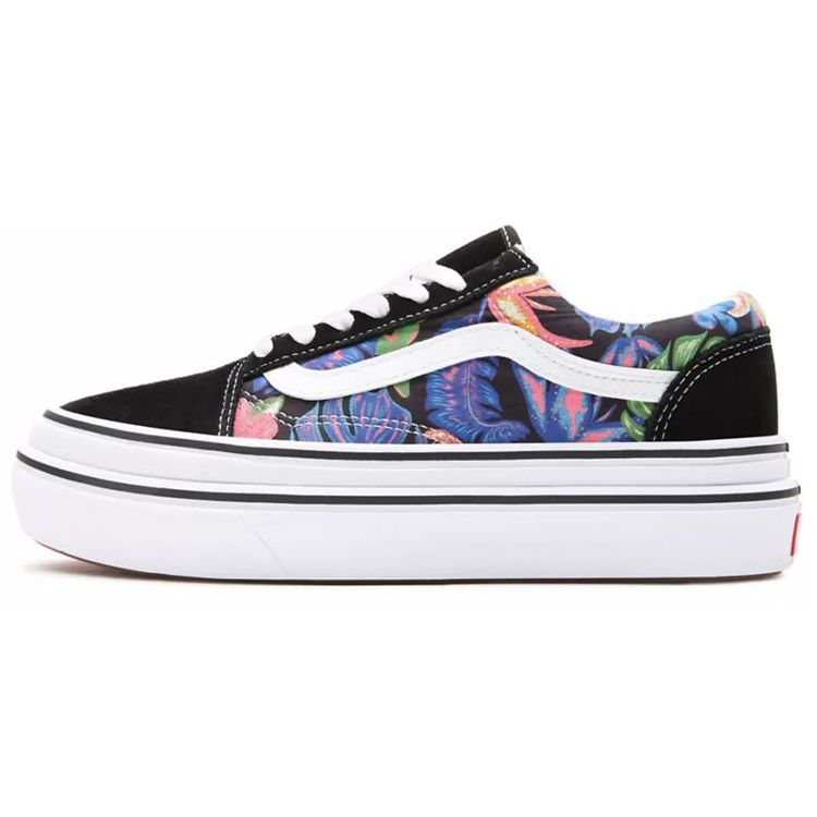 Vans Old Skool Canvas Printed Low Top Skate Shoes Women sneaker Black VN0A4UUN4ZZ