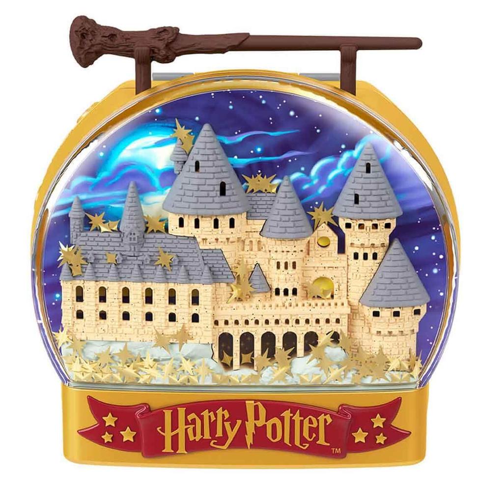 Polly Pocket Collectionneur Harry Potter avec 5 Poupées et 11 Accessoires Playset, Compact,