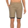 Men Running Shorts Jogging Gym Fitness Training Quick Dry 2 In 1 Beach Short Pants Male Summer Sports Workout Bottoms Clothing