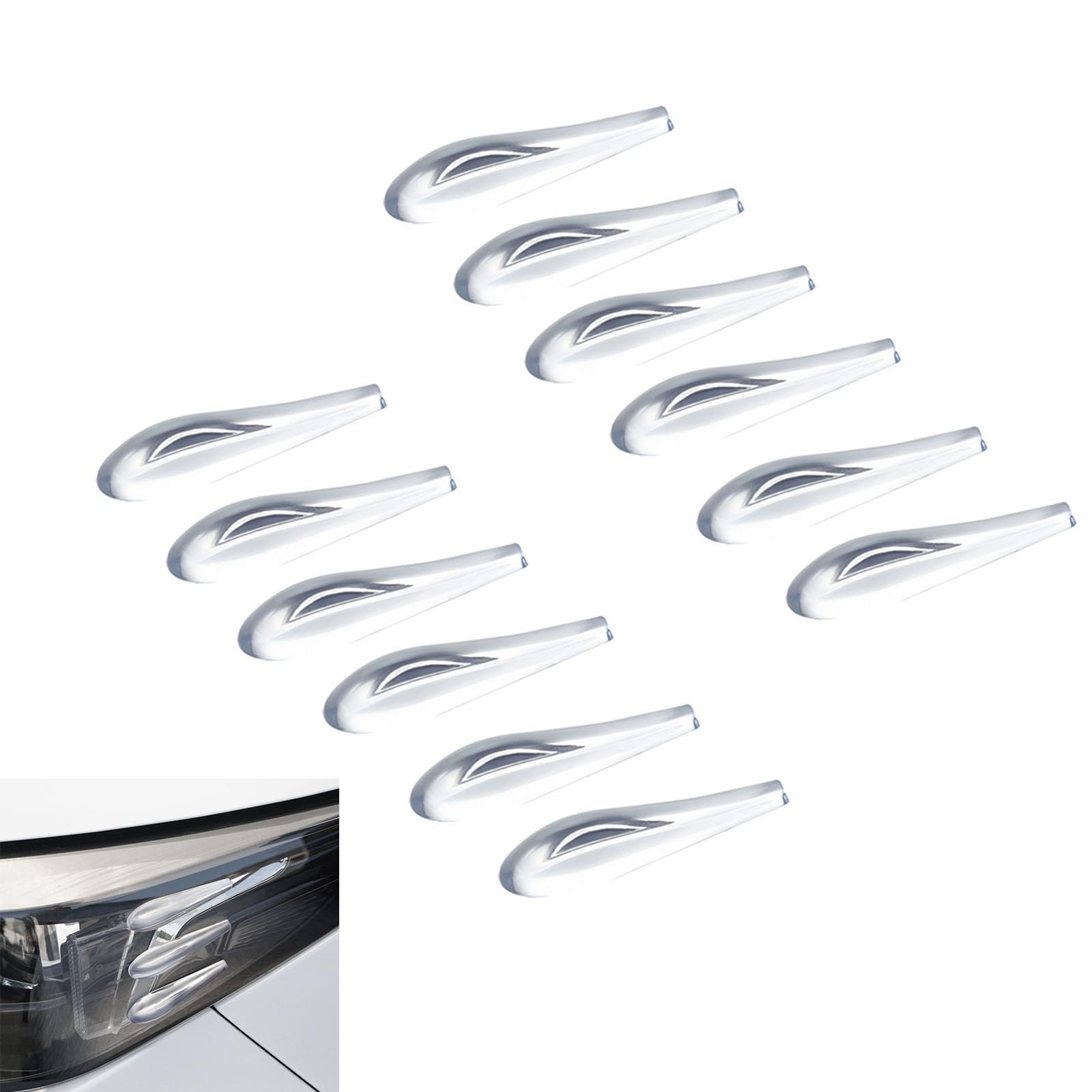 

Mirhua 12pcs Transparent Vortex Generator Anti-Collision Wind Noise Reduction Easy Installation Car Accessories Reduction