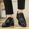 Men's Classic Business Dress Oxford Casual Shoes Brand Alligator Pattern Casual Comfort Fashion Derby Shoes Luxury Leather Shoe
