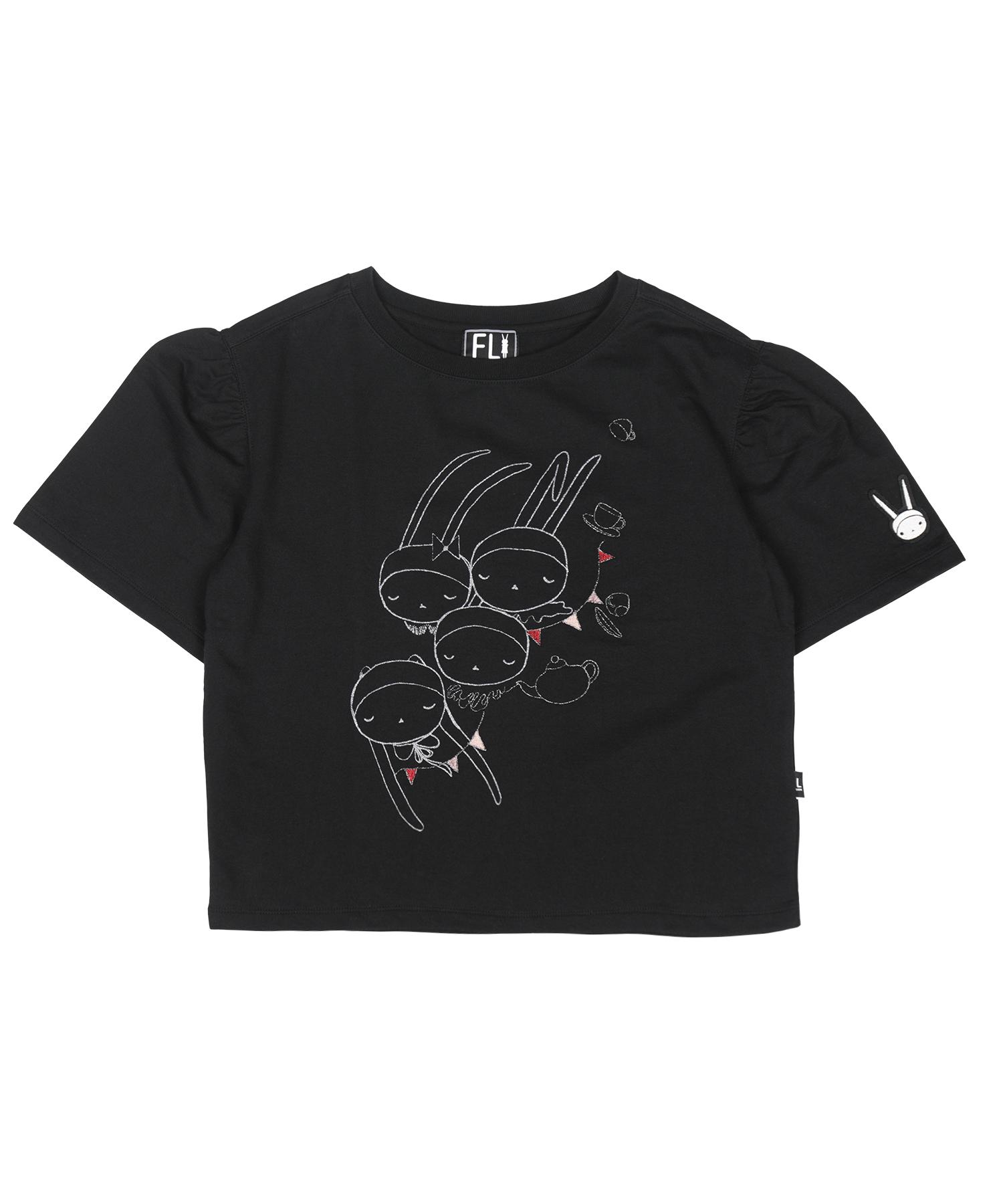 Pipilapin Women S Puff Sleeve Short Sleeve T-Shirt/Fs7Wt72W Black Free