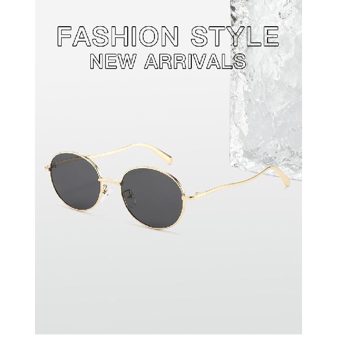 Round-frame sunglasses, stylish for both men and women, metal sunglasses