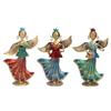 Wrought Iron Musical Angels for Home Décor Showpiece, 9.5 Inch, Set of 3 Piece