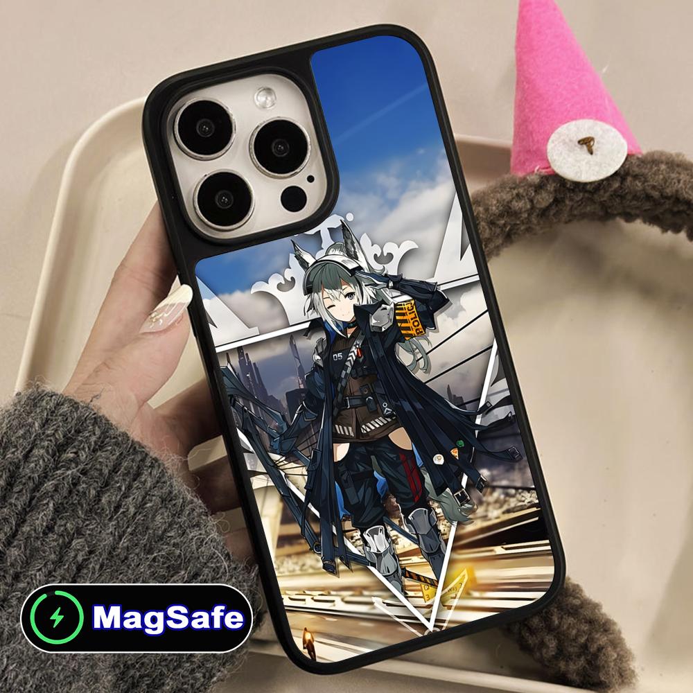 Arknights Grani Matte Surface Magsafe Mobile Phone Case for iPhone 17 16 15 14 13 12 11 Air Pro Max Plus Colorful Cover