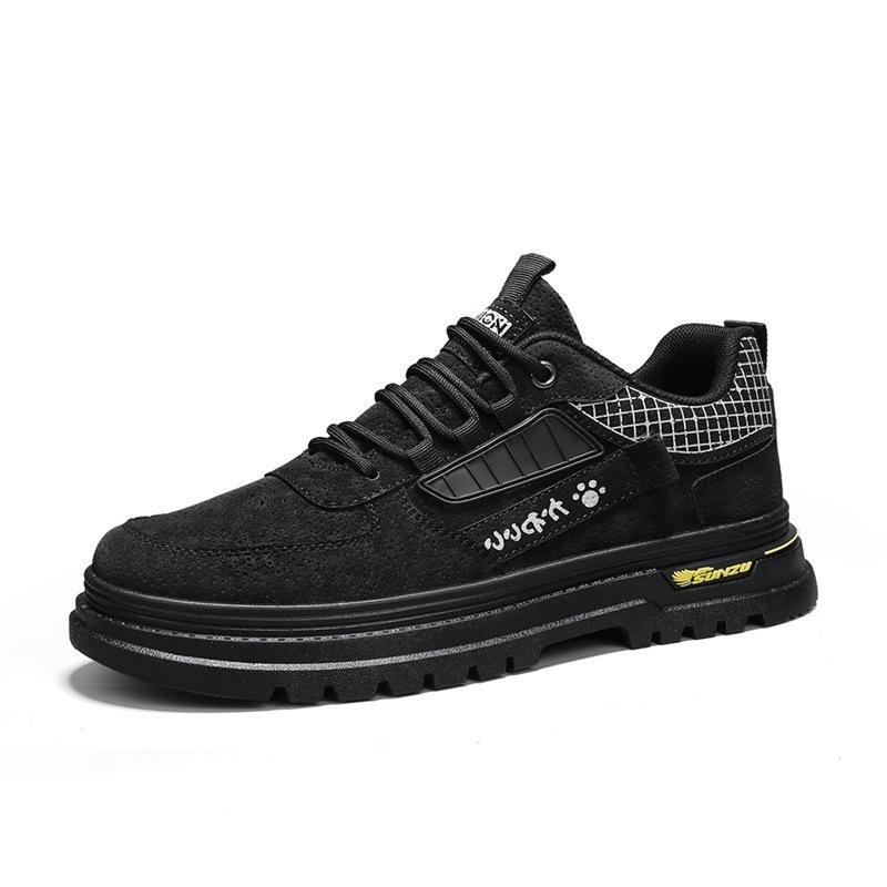 

Men s shoes autumn new wear-resistant outdoor sports site work labor insurance casual retro low-top tooling trendy shoes 39 чорний