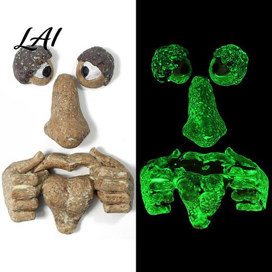 Whimsical Forest Tree Art Glow‑in‑the‑Dark Face Garden Decor Funny Old Man Bark Sculpture Resin Ornament Outdoor Halloween Easter Hugger Yard