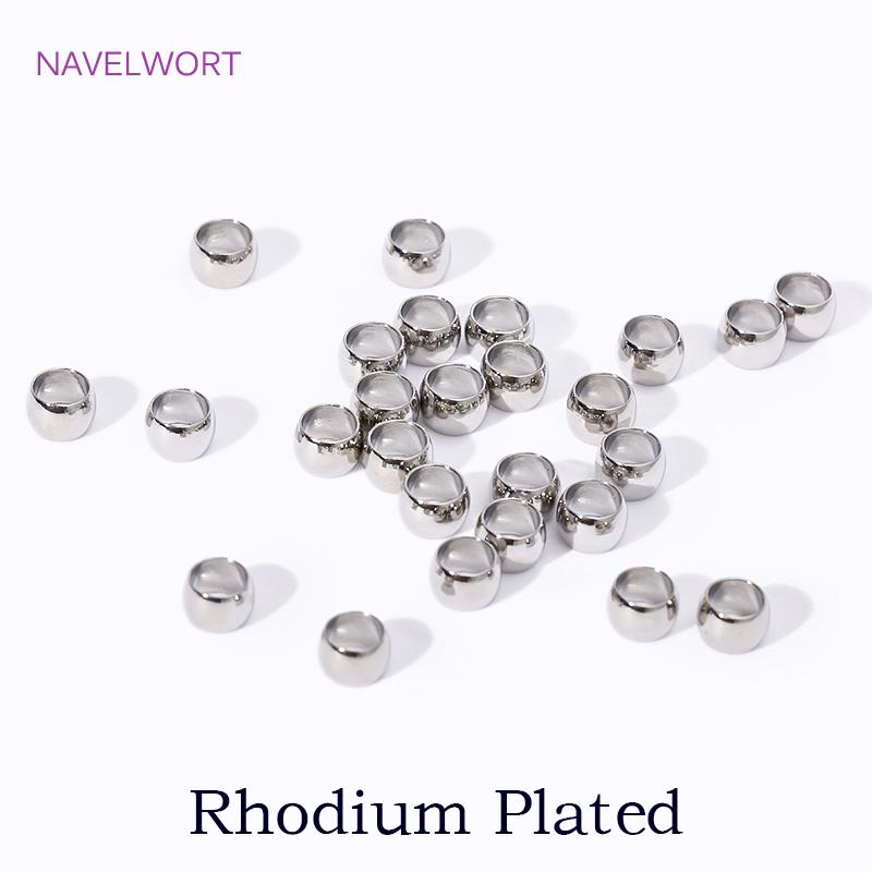 18K Vergoldete 1,5/2/2,5/3/4mm Quetschperlen Messing Kugel Quetsch-Endkappen Für Schmuckherstellung Zubehör DIY Armbänder Zubehör