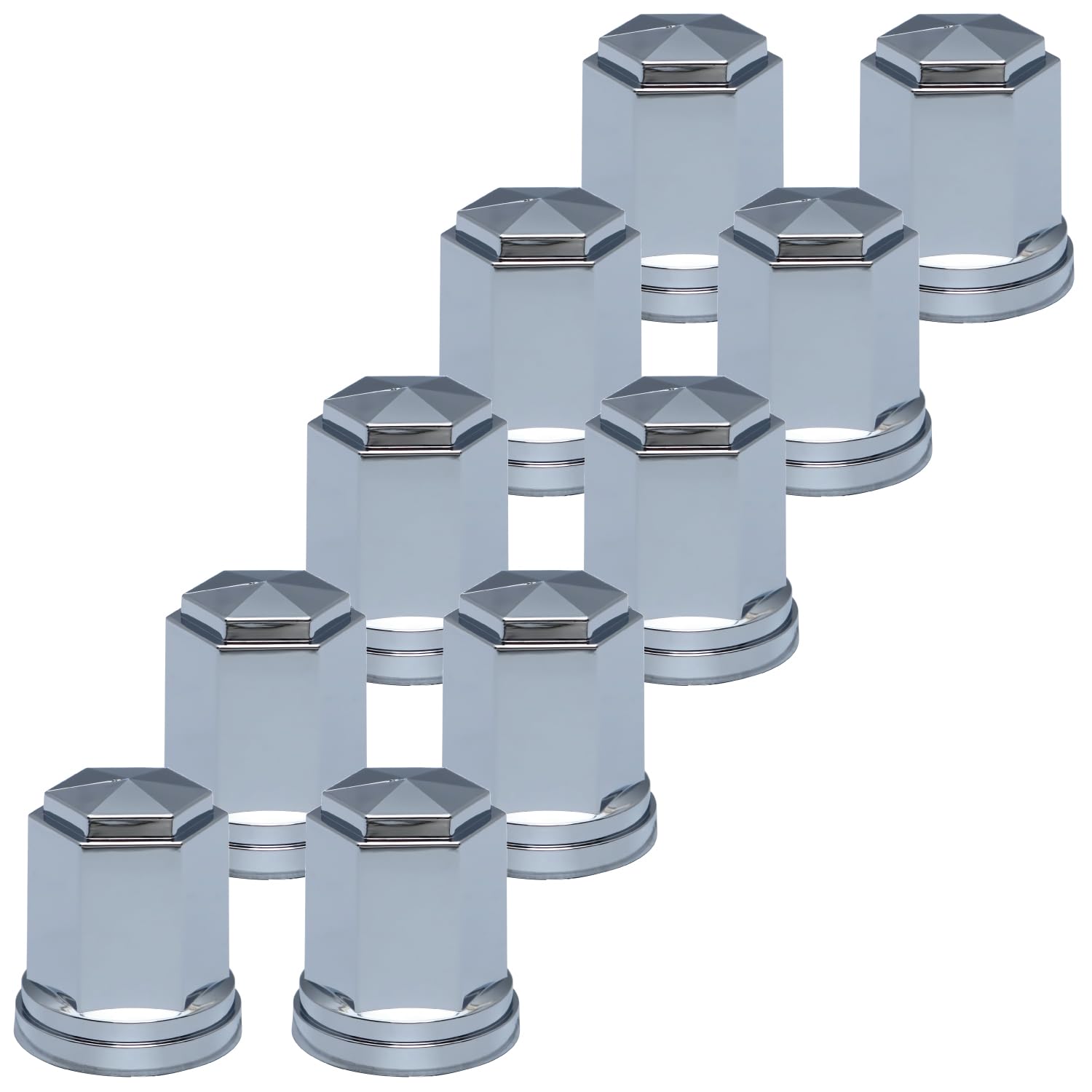 Jet Inoue ISO 33mm ABS Square Nut 500397 Covers, 10-Pack, 60H,