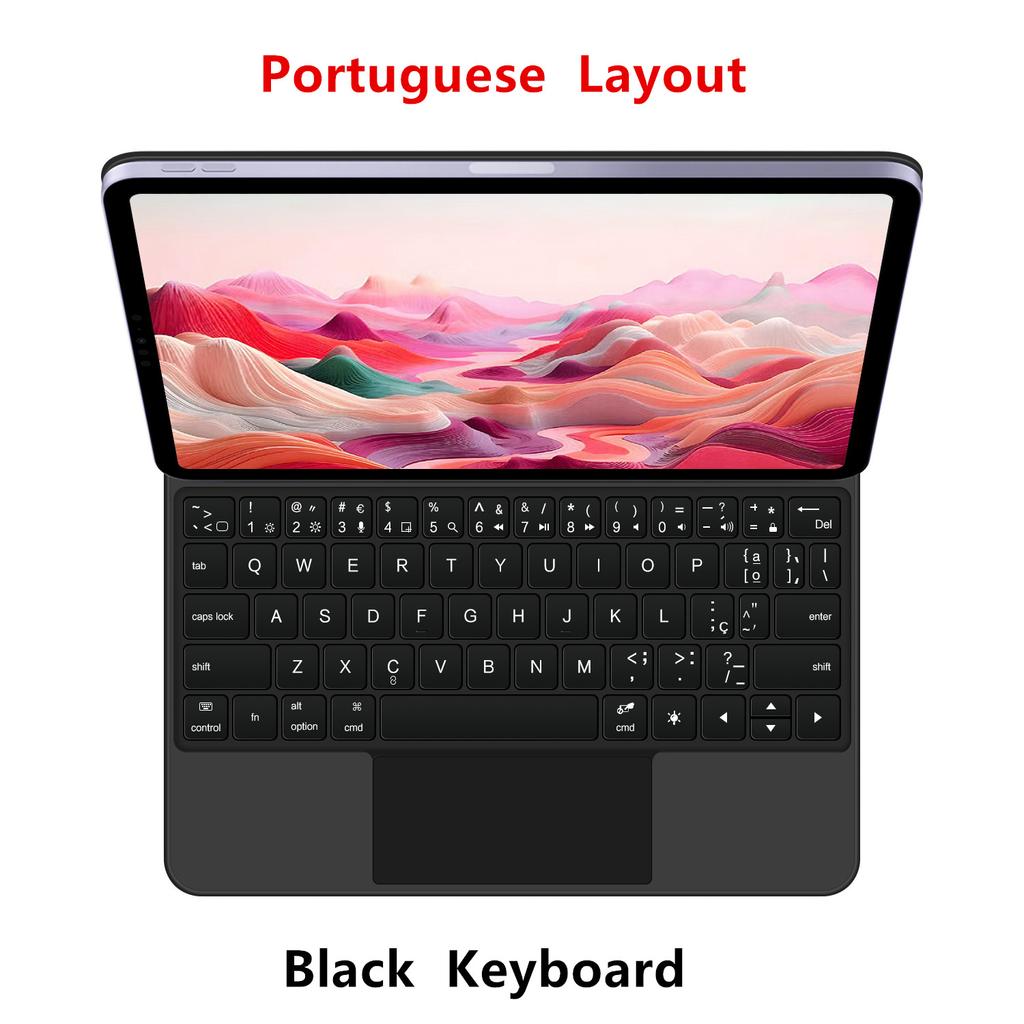 Magic Keyboard for iPad A16 11th 11" Magnetic Case for iPad 10 10th 11th Generation Floating Stand Multi-Touch Keyboard