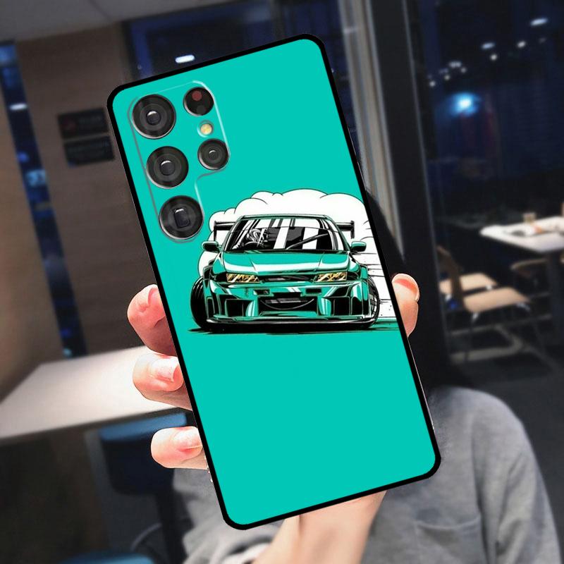 JDM Car Cover For Samsung Galaxy S24 Ultra S25 S22 S23 Plus S20 S21 FE S9 S10 S23 FE Phone Case