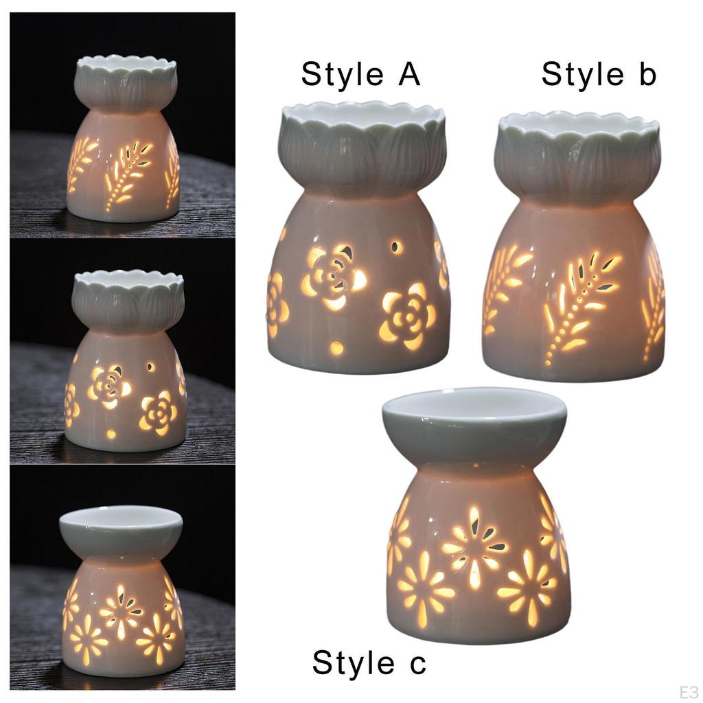 Ceramic Oil Diffuser with Tealight Candle Holder for Essential Oils In Home And Office