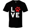 I Love My Dog Paw Print Funny Puppy Gift T Shirt
