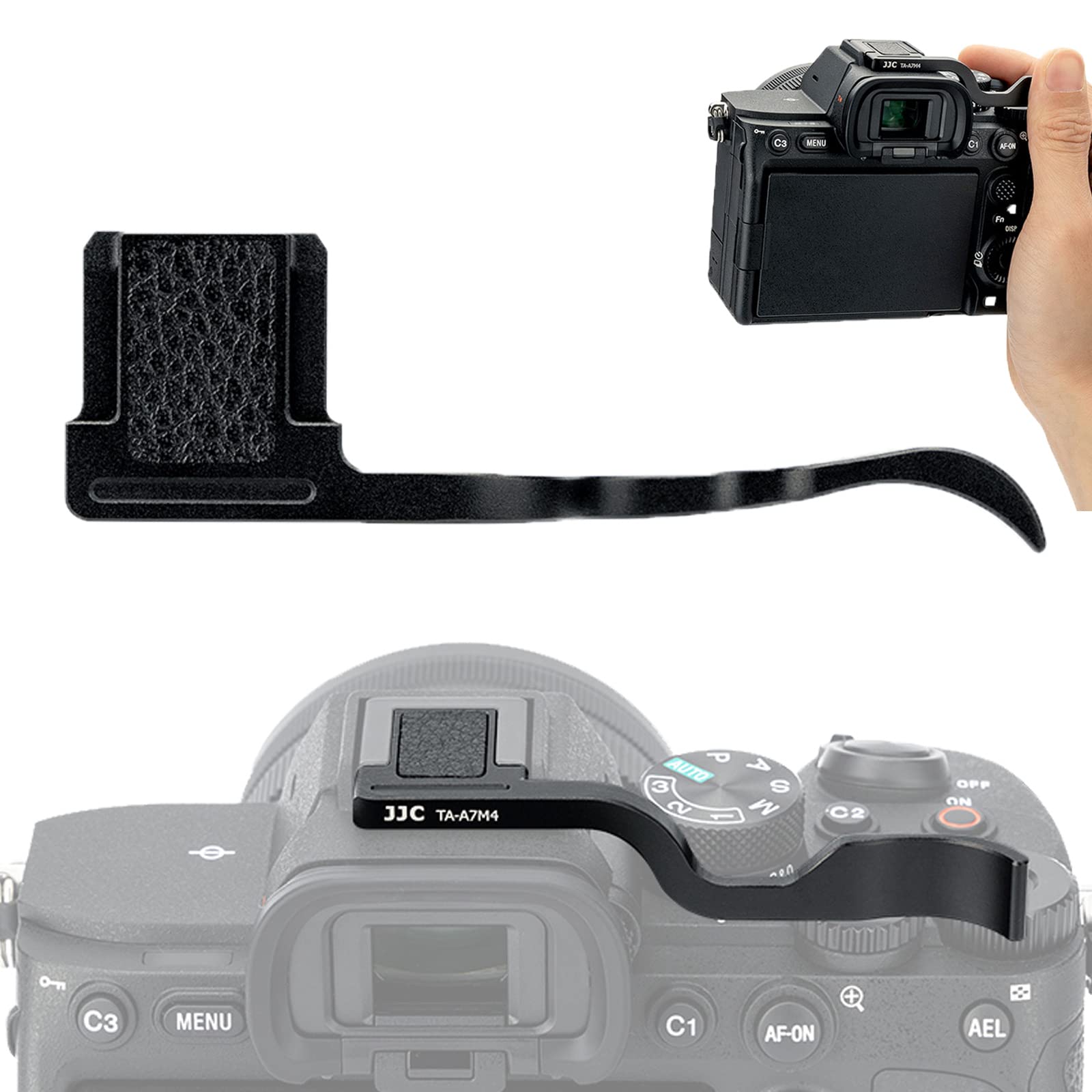 

JJC Metal Thumb Grip for Sony and A7IV Cameras Easy to Attach and Improves Camera Grip A9III, A7RV, - чорний