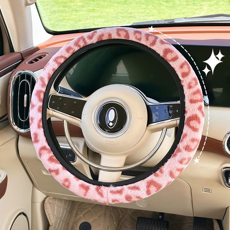 Winter Warm Plush Anti Slip Universal Car Steering Wheel Protection Cover