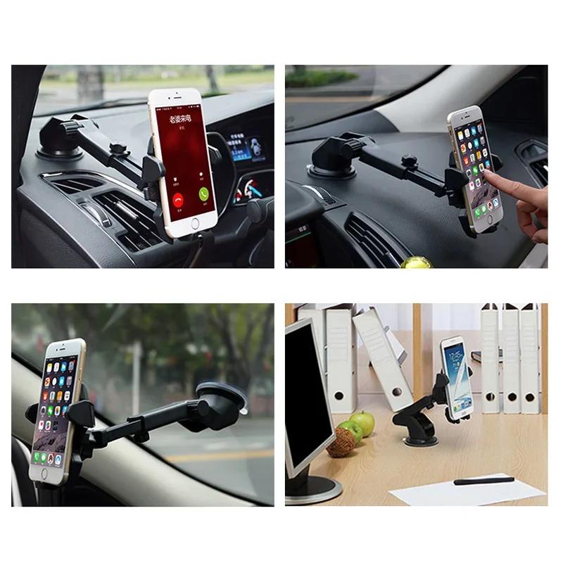 Universal Car Phone Holder Windshield Dashboard Suction Cup Mount 360 Rotation Auto Smartphone Sucker Support Stand