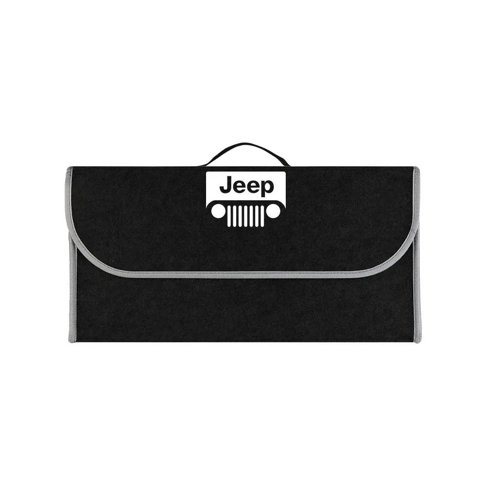 Für Jeep Auto Faltbare Aufbewahrungsbox Große Kapazität Filz Organizer Tasche Zubehör Für JEEP Renegade Patriot Weangler Cherokee Com
