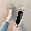 Ladies Fashion Spring 2025 New Style Pointed Walking Shoes Shallow Slip-on Comfortable Outdoor Casual Women's Single Shoes