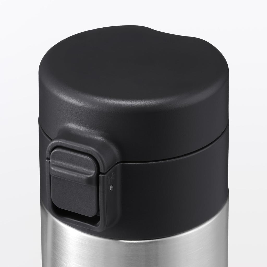 MUJI Vacuum Insulated Insulated Product 76049098 Bottle, One-Touch Type, 500mL, Number