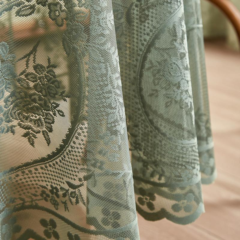Green Lace Ruffle Edge Tablecloth, Non-Slip And Dust-Proof Table Mat, Premium Dining Table Mat, Tv Cabinet, Coffee Table Polyester