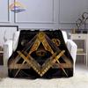 Fashion Northern Europe Freemasonry Blanket Masonic Portable Sofa  Freemason Flannel Warm Four Seasons Camping Blanket