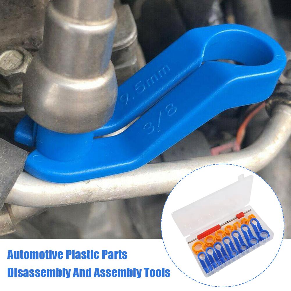 16pcs Auto Fuel Line Angled Disconnect Set Tool Remove Fuel Line Replacement Tool Air-conditioning Oil Pipe Quick Removal Tool