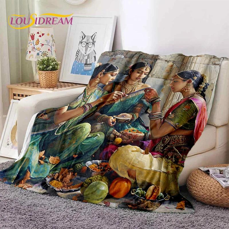 Cartoon Africa Ethiopian Custom Painting Art Soft Flannel Blanket for Bed Bedroom Sofa Picnic,Throw Blanket for Outdoors Leisure