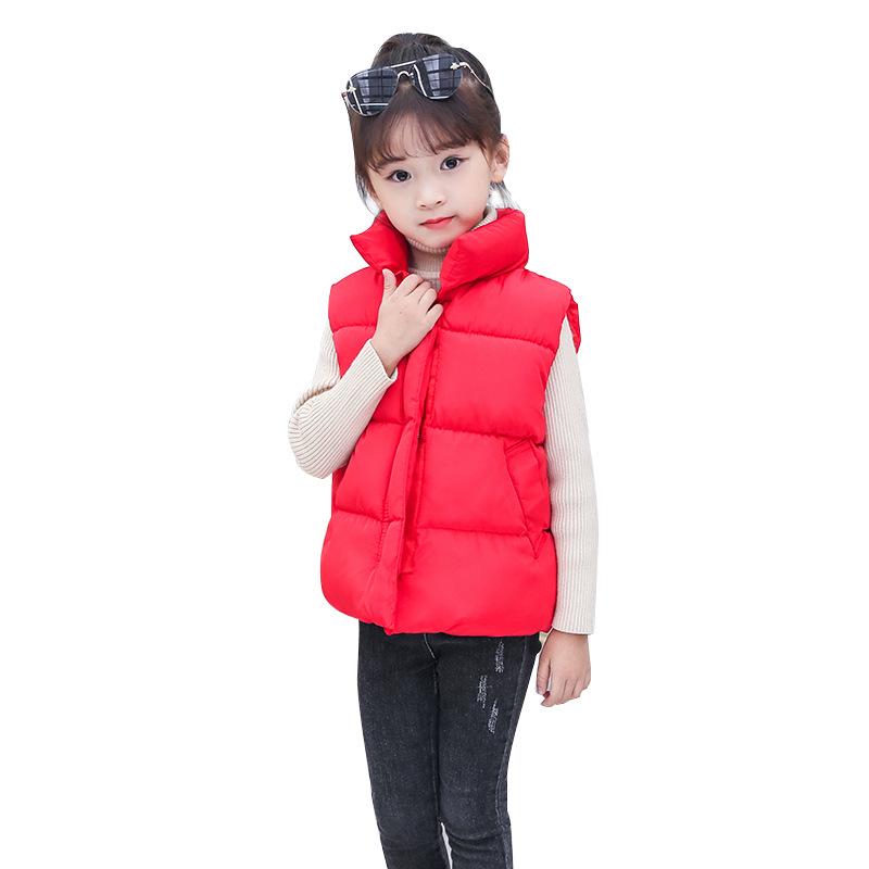 Children's Down Cotton Vest - Fashionable Autumn/Winter Zipper Puffer Jacket for Boys & Girls