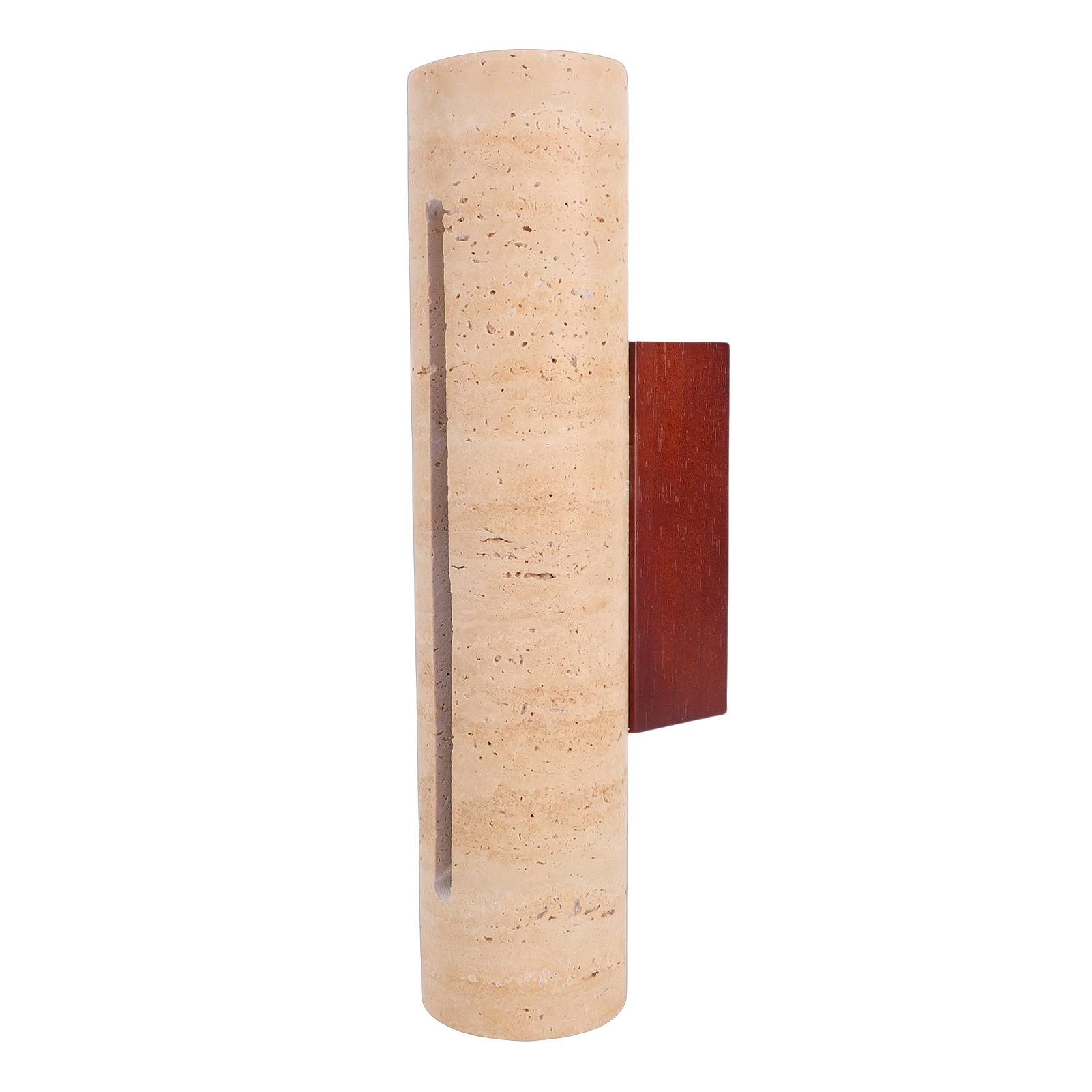 

Indoor Strip Up Down Wall Sconce Modern Yellow Travertine Wall Sconce Up and Down Light for Bedroom Hallway