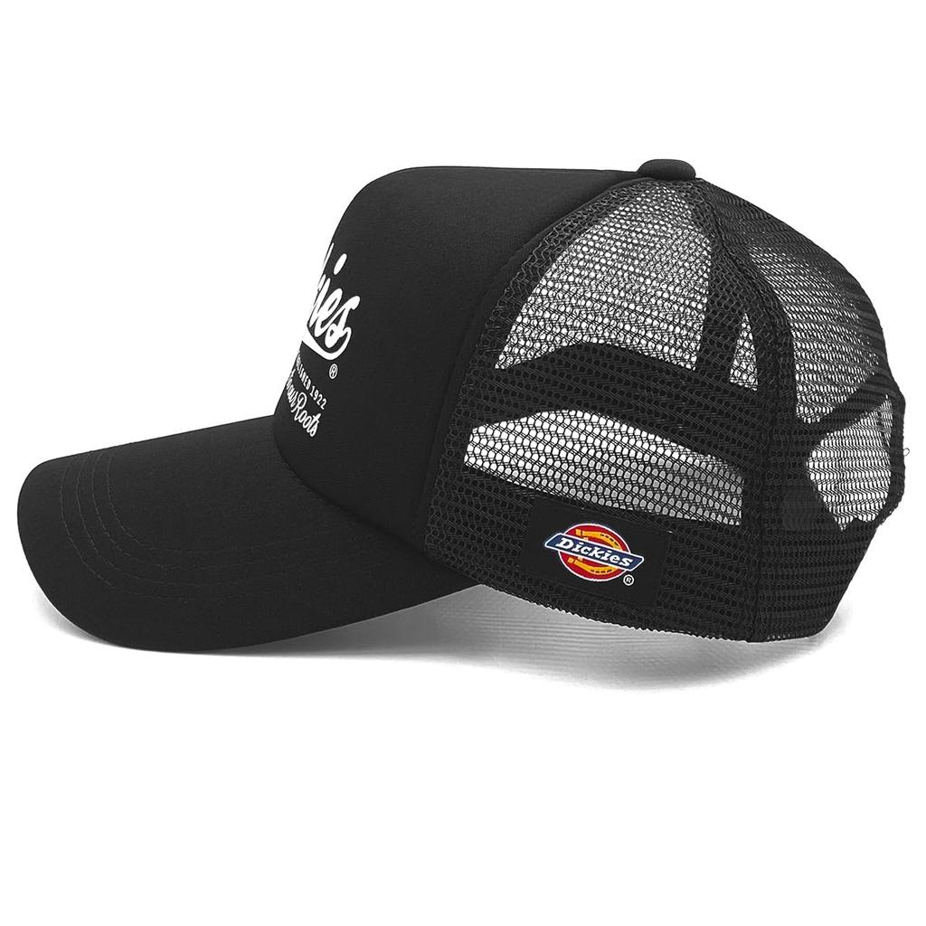 Dickies Mesh Large Size Oversized Hat with Unisex Numbered Cap, (57-59cm), Logo, Men's, Women's, (JP, Sizes 57.0 cm, 59.0 cm, BLACK/WHITE (Script