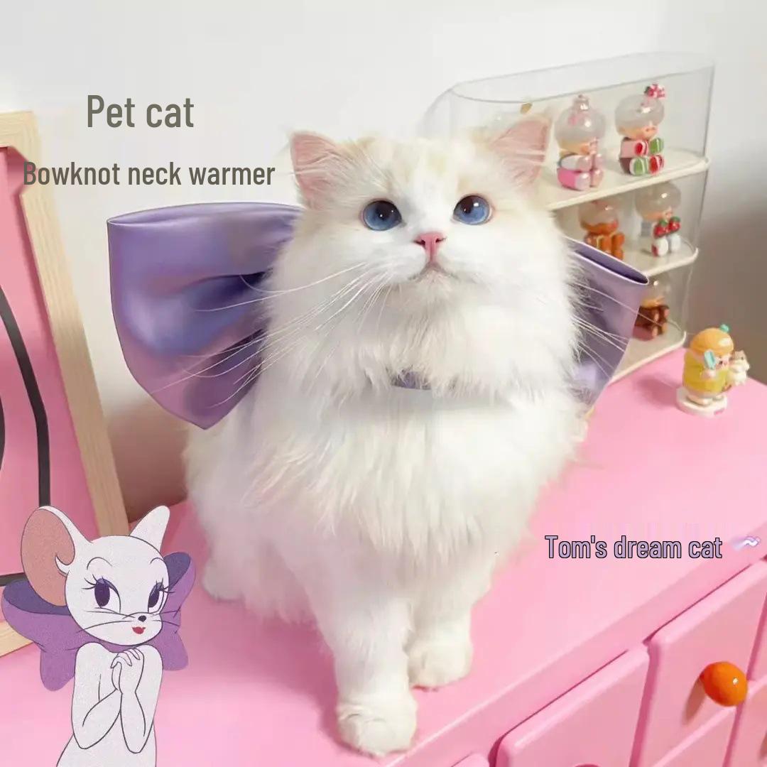 

Эксклюзив для новичков: Ожерелье-бант «Фиолетовая мечта» для крупных кошек Other