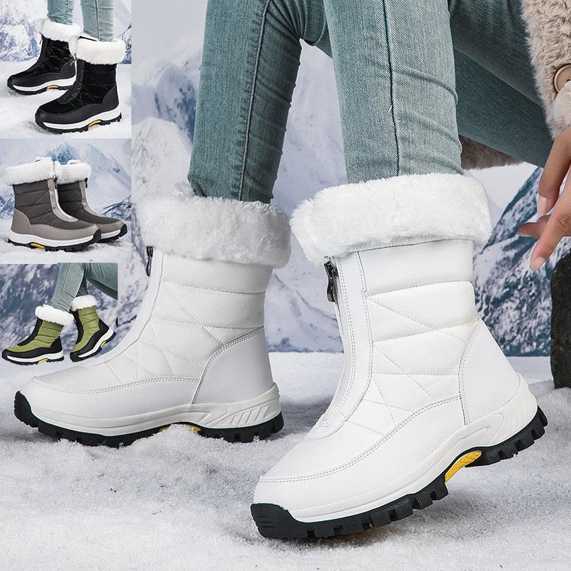 Women's High-Top Non-Slip Snow Boots: Sizes 36-42, Warm & Thick Cotton, Cold-Proof
