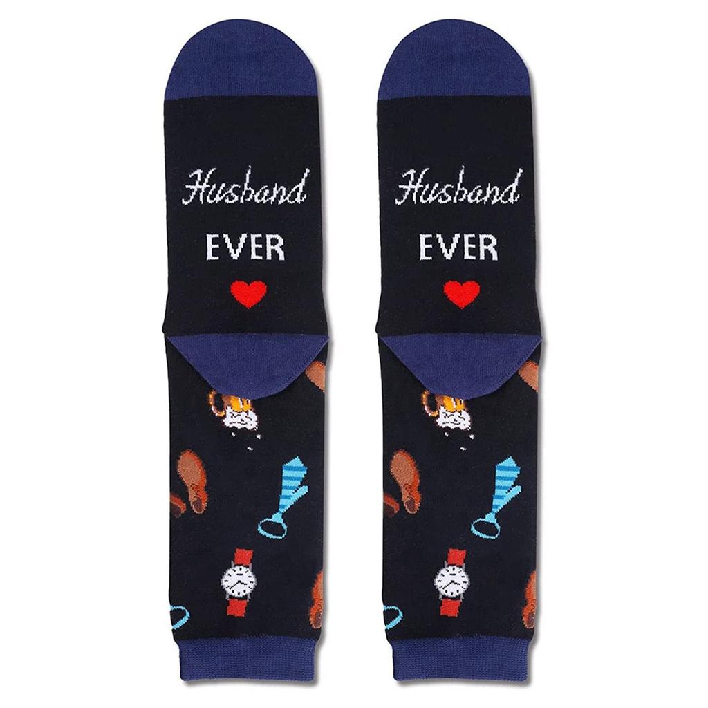 Festives Best Ever Themed Cotton Socks for Women Men Funny Crew Socks For Christmas Birthday Holiday Family Gifting