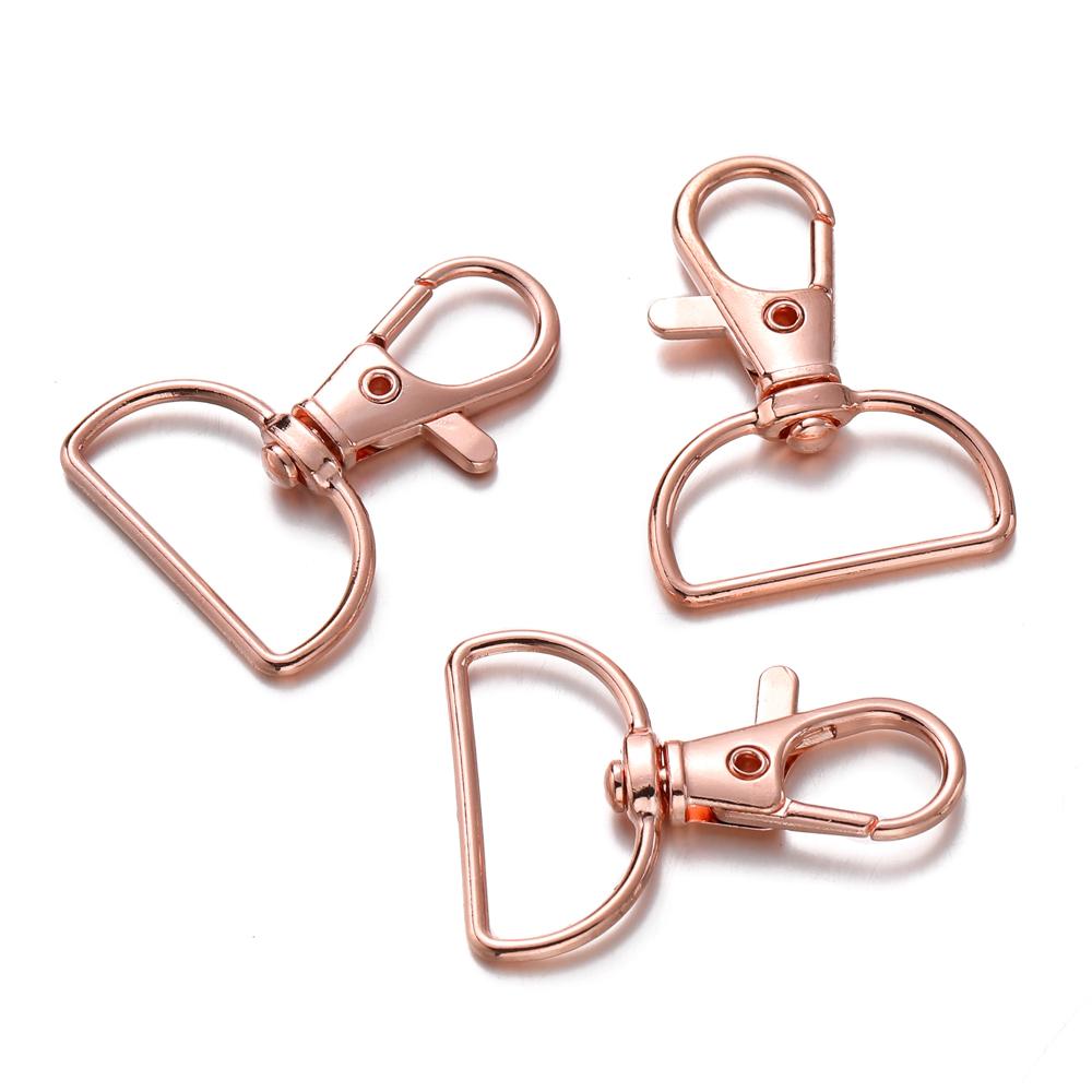 5/10Pcs Swivel Clasps D Rings Alloy Metal Lanyard Snap Hooks Clip Hook for DIY Keychain Bag Key Rings Jewelry Making Supplies