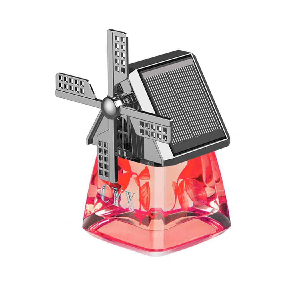 40ml Car Perfume Windmill Design Eco-friendly Deodorant High Temperature Resistant Solar Powered Car Rotating Air Freshener